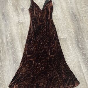 Vintage Brown Ralph Lauren Velvet Dress